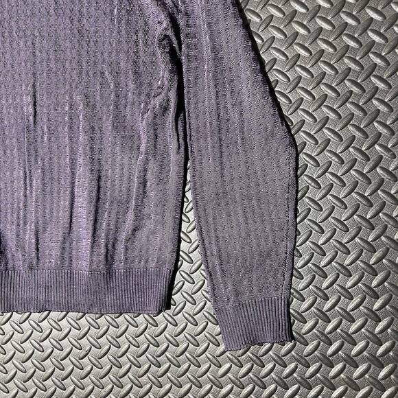 Tulliano Knitted Heavy Cotton purple Long Sleeve Crew Neck Mens Size‎ Large - Picture 3 of 6